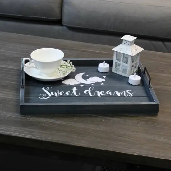 Elegant Designs&trade; 15.5" Sweet Dreams Serving Tray with Handles {6}