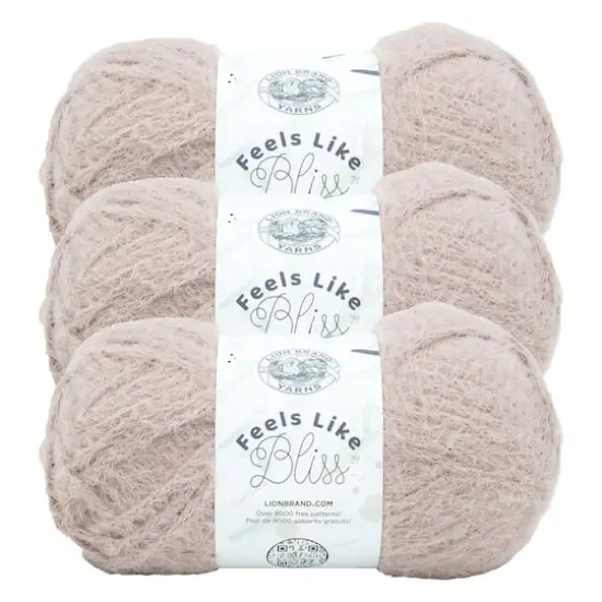 3 Pack Lion Brand&reg; Feels Like Bliss Yarn Cocoa {1}