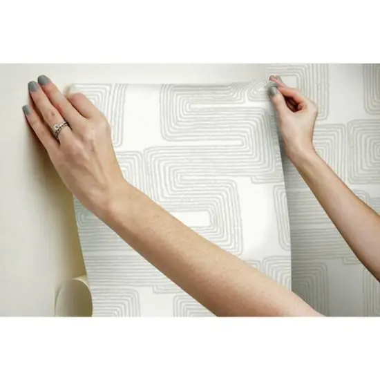 RoomMates Zulu Signature Peel & Stick Wallpaper White {12}