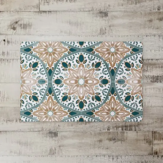 Faded Medallion Pattern Floor Mat {3}