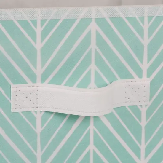 DII&reg; 11" Aqua Herringbone Storage Cube, 2ct. {2}