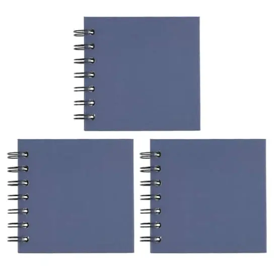 4" x 4" Spiral Bound Scrapbook Albums, 3ct. by Recollections™ Navy {1}
