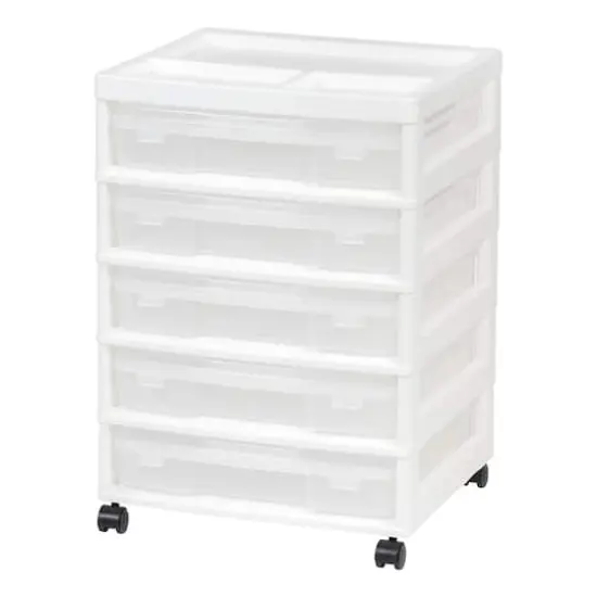 IRIS White 5-Case Scrapbook Cart {1}
