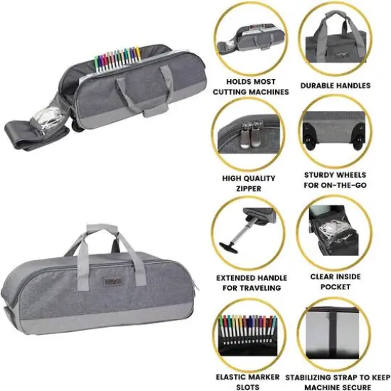 Everything Mary Heather Rolling Craft Tote for Cricut, Brother, and Silhouette Machines {4}