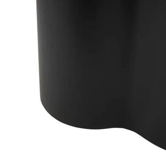 22.25" Black Wood Heart Inspired Side End Accent Table {6}