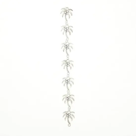 Rhodium Metal Palm Tree Beads by Bead Landing&trade; {4}
