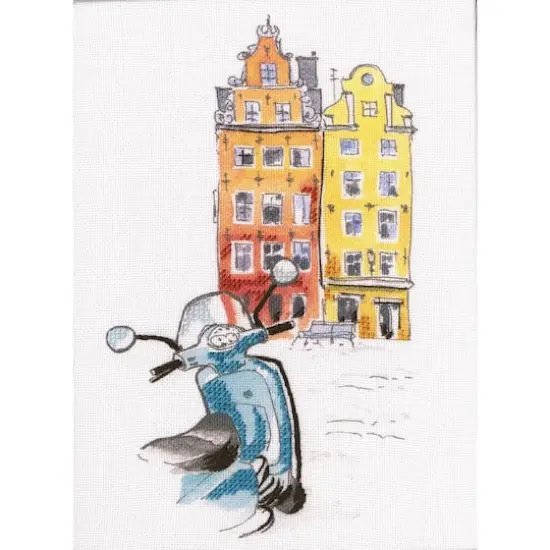 RTO Cross-stitch Kit with printed background "Paint by Threads" {1}