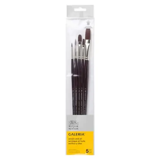 Winsor & Newton&trade; Galeria&trade; Long Handle 5 Piece Brush Set {1}