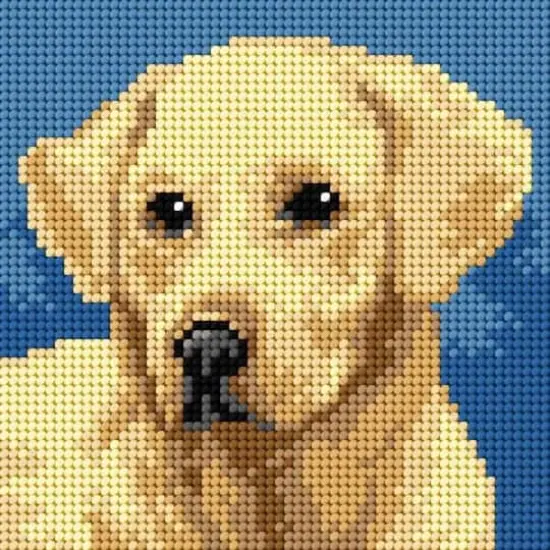 Orchidea Needlepoint Canvas For Halfstitch Without Yarn Labrador Retriever - Printed Tapestry Canvas {1}