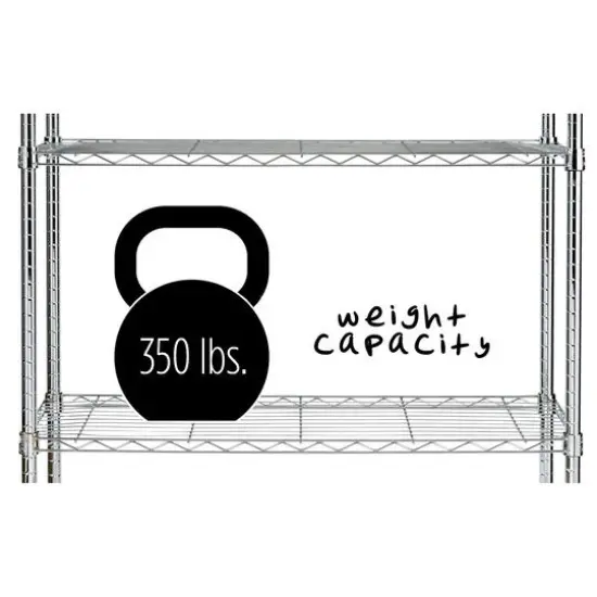 Honey Can Do 5-Tier Heavy-Duty Adjustable Shelving Unit Chrome {7}