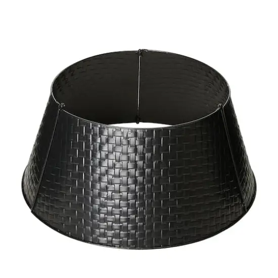 Glitzhome&reg; Black 26" Woven Metal Tree Collar {1}