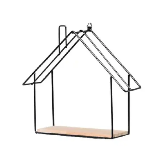 House Wall Hanging Bathroom Storage Cabinet Black {2}