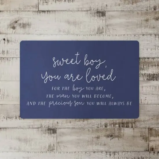 18" x 27" Sweet Boy You Are Loved Floor Mat {3}