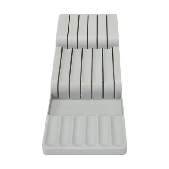 Kitchen Details 2-Tier Gray In-Drawer Knife Organizer {10}