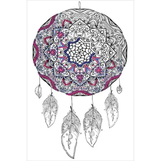 Design Works&trade; Dream Catcher Zenbroidery Stamped Embroidery Kit {3}