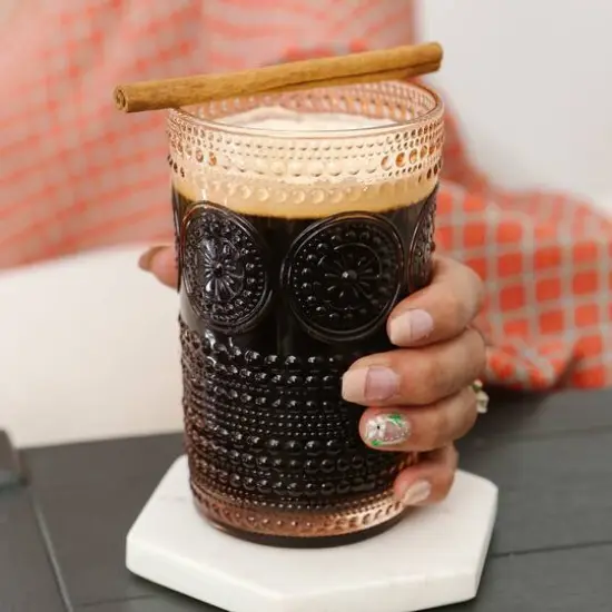 Kate Aspen® 13oz. Beaded Floral Rose Gold Drinking Glasses, 6ct. {6}