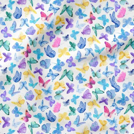 Fabric Editions White Butterflies Cotton Fabric {5}