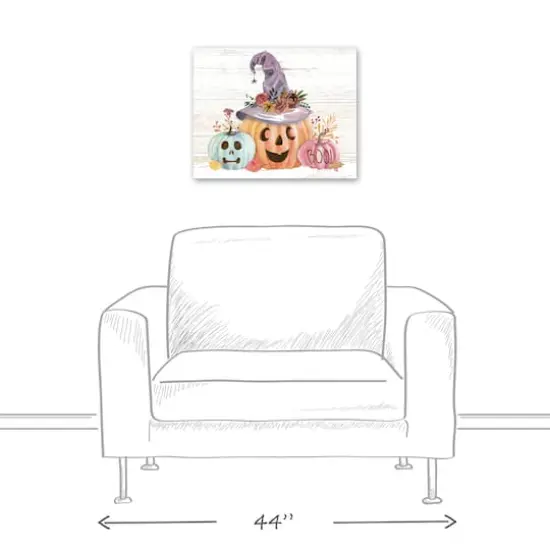 Pastel Jack-O-Lantern Still Life Canvas Wall Art {6}