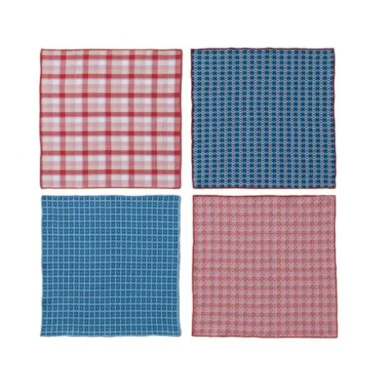 Hello Honey&reg; Red & Blue Charming Patterns Cotton Napkins Set {1}