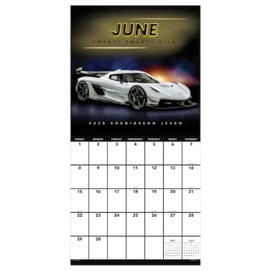 TF Publishing 2025 Dream Cars Wall Calendar {6}