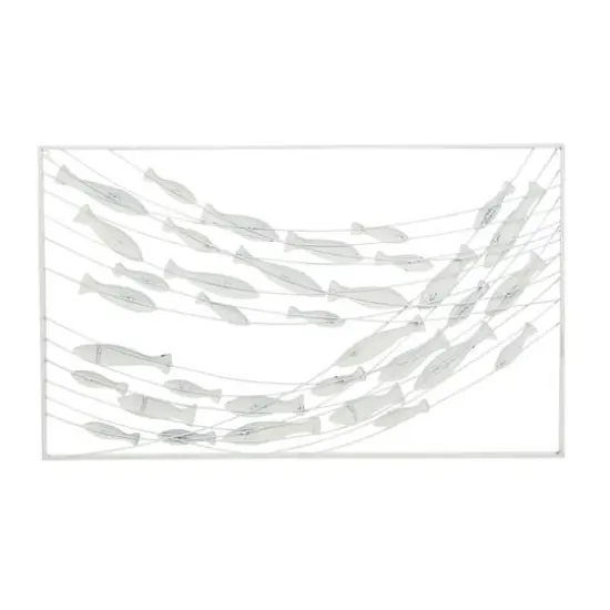 Blue Metal Coastal Wall Decor 24" x 40" x 2" {3}