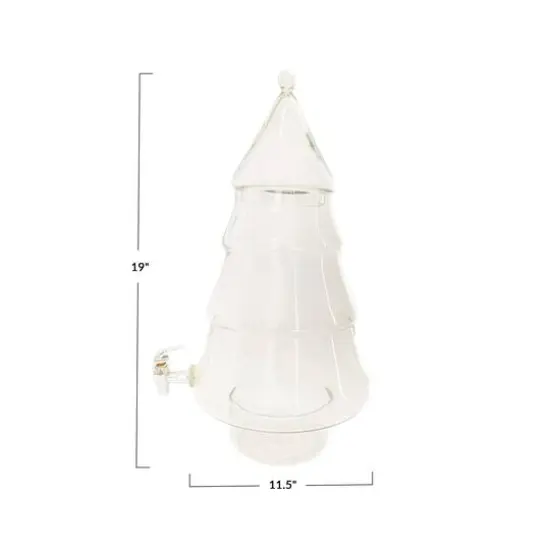 Hello Honey&reg; 8qt. Clear Tree-Shaped Glass Beverage Dispenser {4}