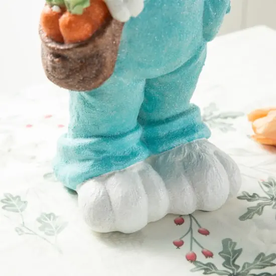 Glitzhome&reg; 17.25" Easter Bunny Boy with Carrots Table D&eacute;cor {5}