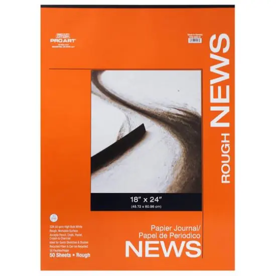 Pro Art&reg; Rough Newsprint Paper Pad, 50 Sheets {1}