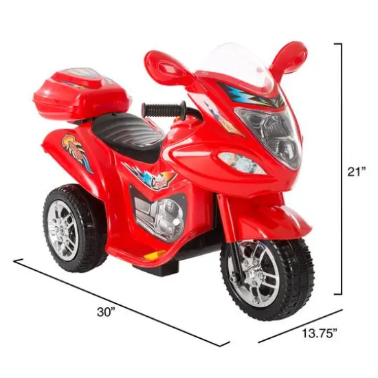 Toy Time Red Ride-On 3 Wheel Motorcycle {3}