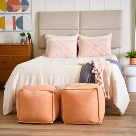 Hello Honey&reg; Woven Cotton Pom Pom Throw Soft Pink {6}