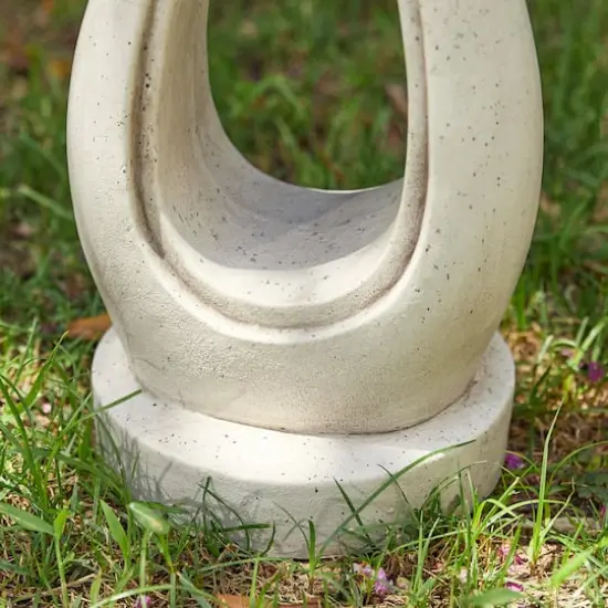 Glitzhome&reg; 24.75" Modern Abstract Sculpture Hugging Mommy & Baby Garden Statue {9}