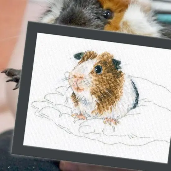 RTO Warmth in Palms Guinea Pig Cross Stitch Kit {4}