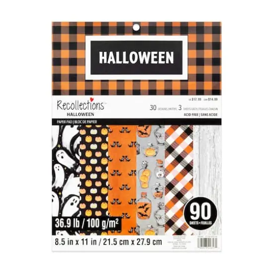 8.5" x 11" Vintage Halloween Paper Pad, 90 Sheets by Recollections&trade; {3}