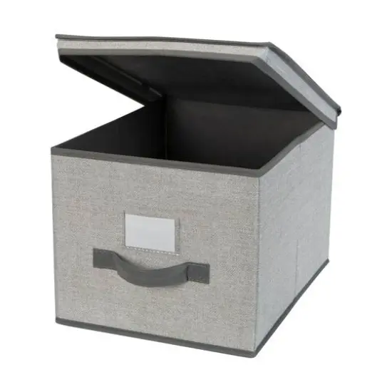 Simplify 12" Heather Gray Storage Box {10}