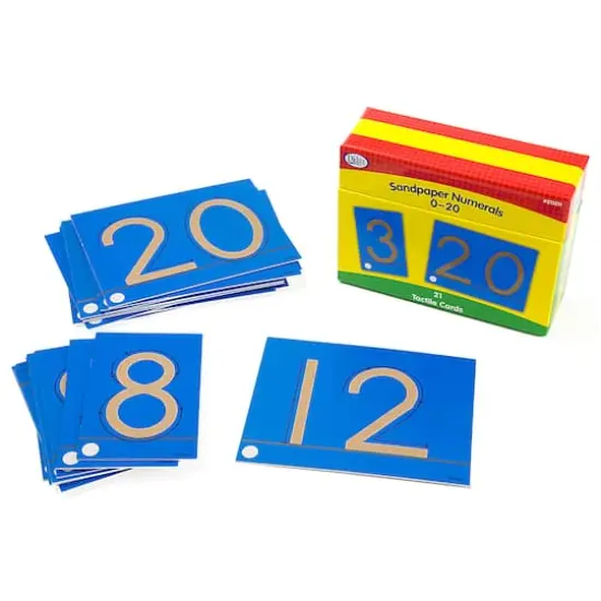 Didax&reg; Tactile Sandpaper Numerals 0-20 {1}