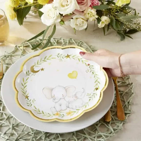 Kate Aspen&reg; 9'' Elephant Baby Shower Premium Paper Plates, 16ct. {6}