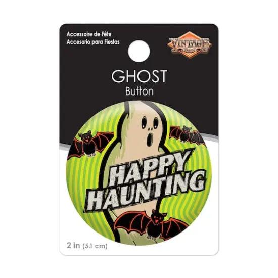 Beistle Vintage Halloween Ghost Button, 6ct. {4}