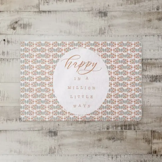 Happy in a Million Little Ways Floor Mat, 18" x 27" {3}