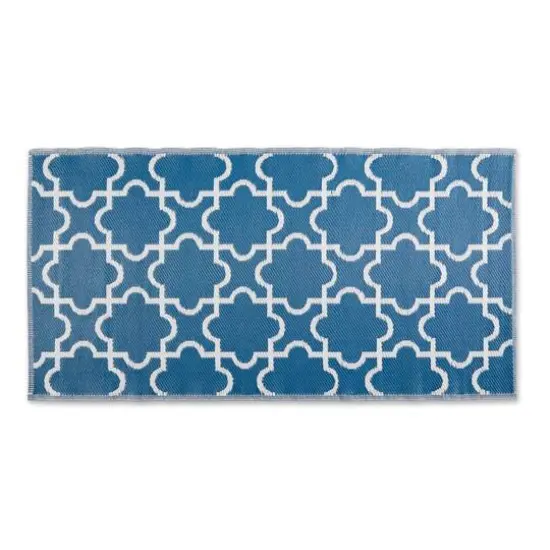 DII&reg; Lattice Outdoor Floor Runner, 3ft. x 6ft. Blue {4}