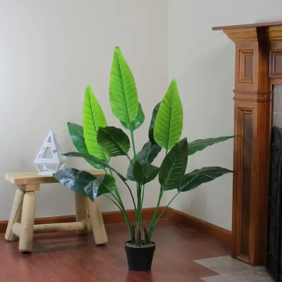 4ft. Potted Artificial Green Traveller's Tree {5}