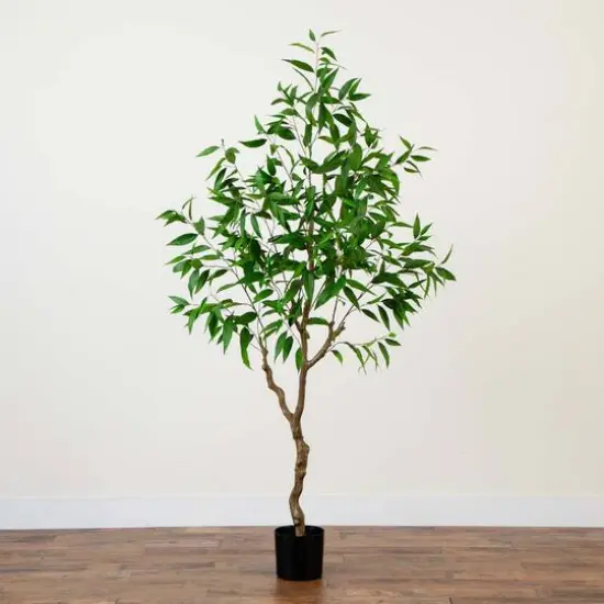 7ft. Potted Long Leaf Greco Eucalyptus Tree with Real Touch Leaves {8}