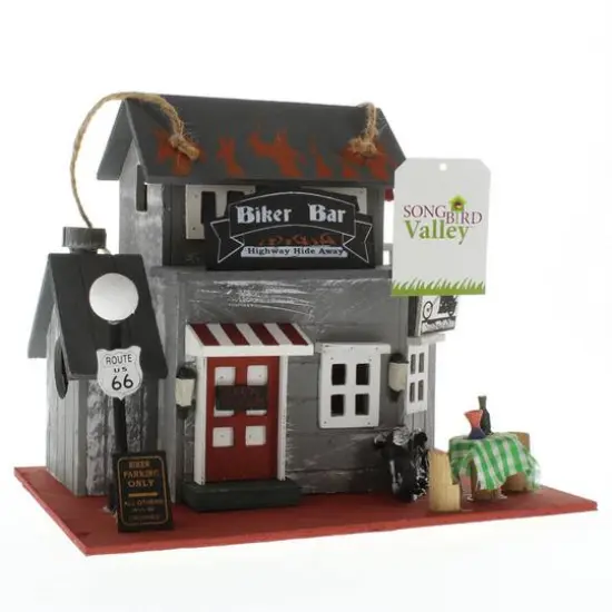 9'' Route 66 Biker Bar Birdhouse {7}