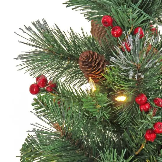 4ft. Pre-Lit Crestwood Spruce Entrance Artificial Christmas Tree, Warm White LED Lights {4}