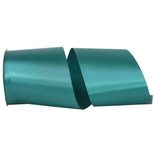 JAM Paper 4" x 50yd. Satin Allure Single Face Ribbon Teal {1}