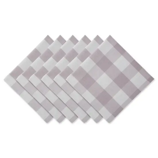 DII&reg; Buffalo Check Oversized Napkin, 6ct. Dusty Lilac/White {1}