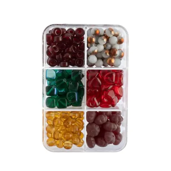 John Bead Czech Glass Recipe Box Beading Kit Fruit Cake {5}