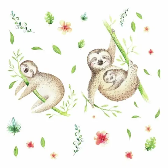 RoomMates Lazy Sloth Peel & Stick Giant Wall Decals {1}