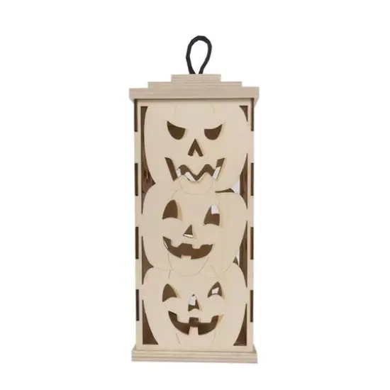 10" DIY LED Pumpkins Wood Lantern D&eacute;cor by Make Market&reg; {5}