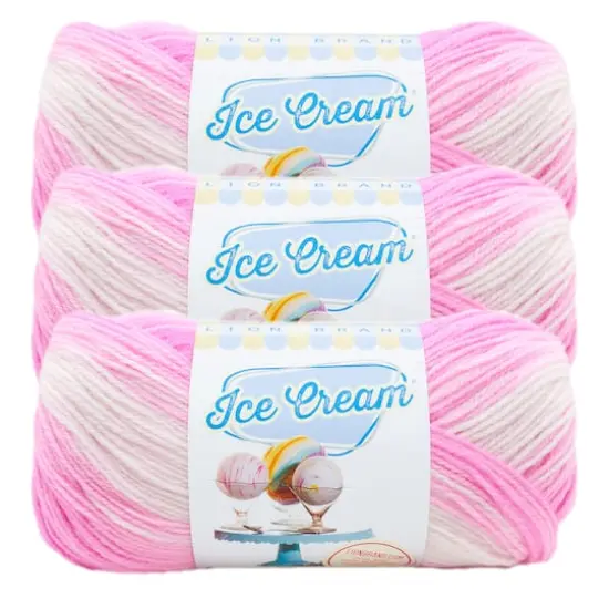 3 Pack Lion Brand&reg; Ice Cream&reg; Yarn Birthday Cake {1}