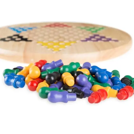 Toy Time Wooden Chinese Checkers Board Game Set {7}